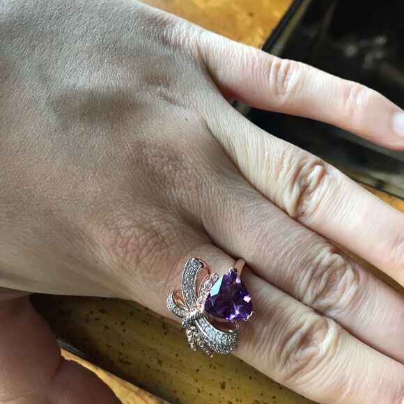 Moroccan Amethyst Sterling Silver Size 10 - Picture 10 of 10